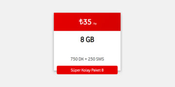 Vodafone Faturasız Süper Kolay Paket 8 Paketi