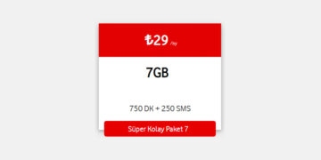 Vodafone Faturasız Süper Kolay Paket 7