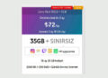 Vodafone faturasız kampanyaları için genç red 30GB + 5GB paketi