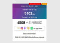 Vodafone faturasız kampanyaları için genç red 40GB + 5GB paketi